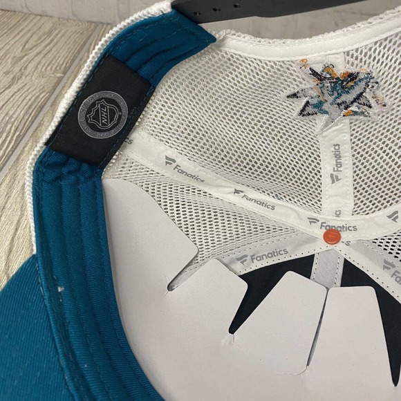 Fanatics San Jose Sharks SJS Branded Mesh Trucker Hat Snapback Womens NHL New - Picture 10 of 10